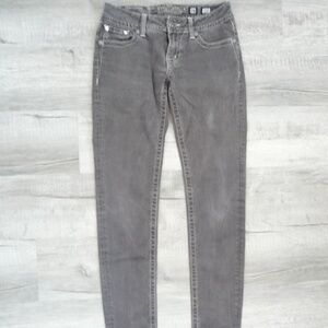 Miss Me Womens - Grey Denim Jeans - JP5489s Skinny Jeans